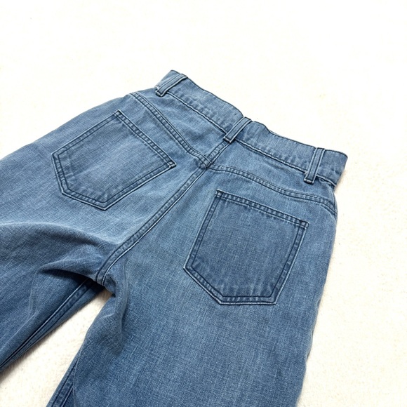 Doen sz 23 Blue Wide Leg Jeans Pants High Waist Cotton - Picture 4 of 11